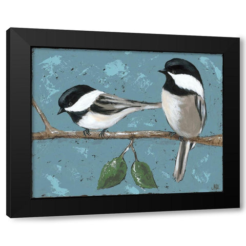 Best Buds II Black Modern Wood Framed Art Print with Double Matting by Reynolds, Jade