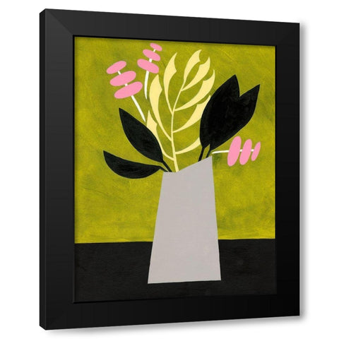 Mod Bouquet II Black Modern Wood Framed Art Print by Moore, Regina