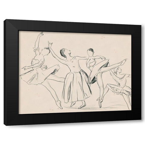 La Ballerine I Black Modern Wood Framed Art Print with Double Matting by Wang, Melissa