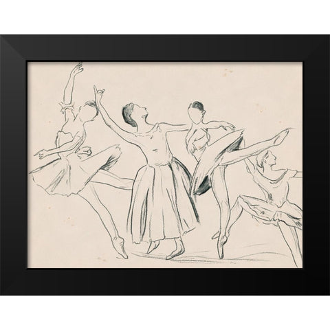 La Ballerine I Black Modern Wood Framed Art Print by Wang, Melissa