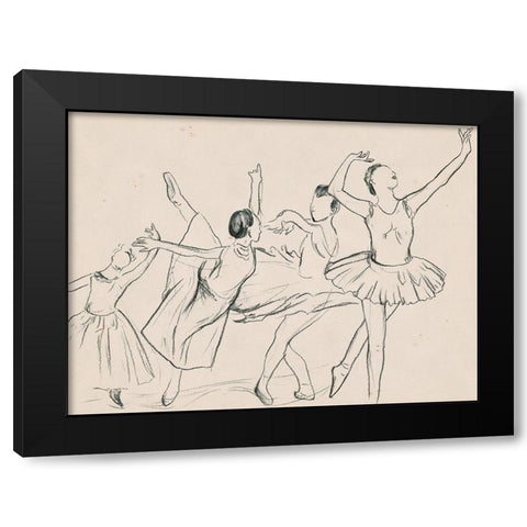 La Ballerine II Black Modern Wood Framed Art Print by Wang, Melissa