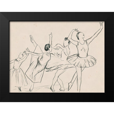 La Ballerine II Black Modern Wood Framed Art Print by Wang, Melissa