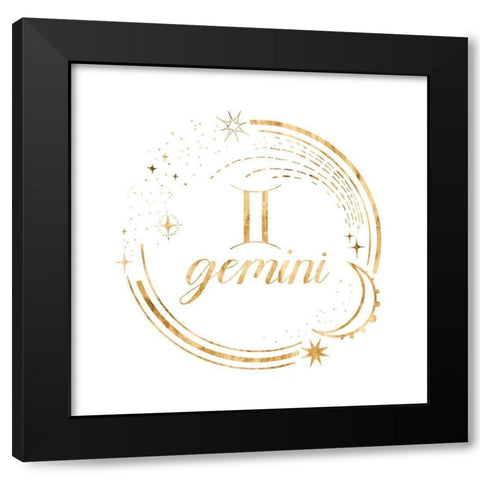 Gilded Astrology III Black Modern Wood Framed Art Print with Double Matting by Popp, Grace