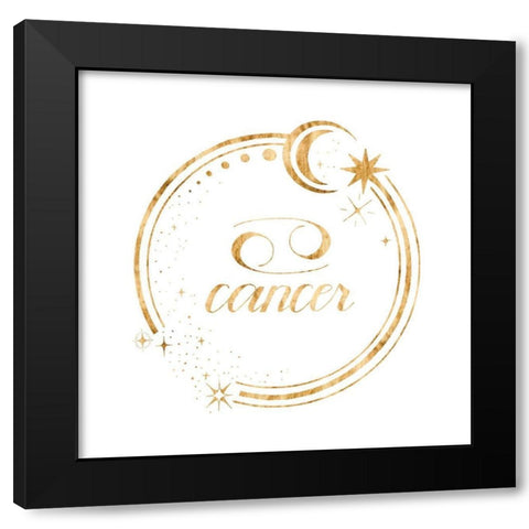 Gilded Astrology IV Black Modern Wood Framed Art Print with Double Matting by Popp, Grace