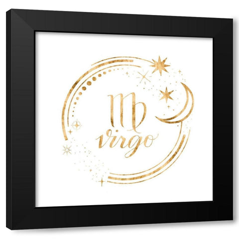 Gilded Astrology VI Black Modern Wood Framed Art Print with Double Matting by Popp, Grace