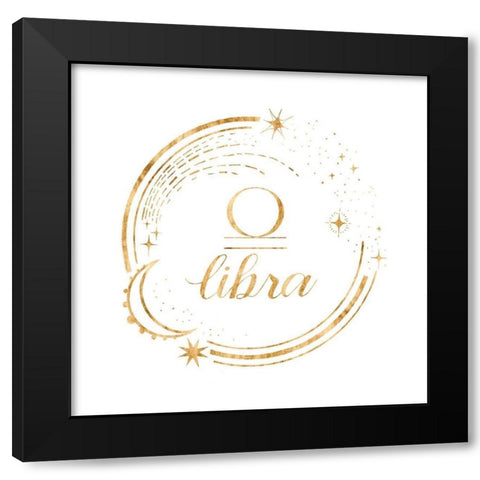 Gilded Astrology VII Black Modern Wood Framed Art Print with Double Matting by Popp, Grace