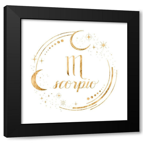 Gilded Astrology VIII Black Modern Wood Framed Art Print with Double Matting by Popp, Grace