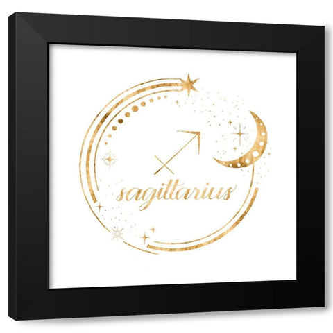 Gilded Astrology IX Black Modern Wood Framed Art Print with Double Matting by Popp, Grace