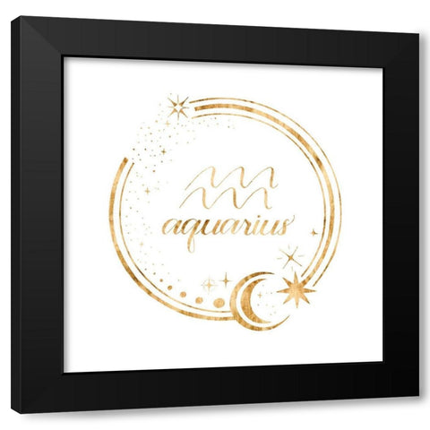 Gilded Astrology XI Black Modern Wood Framed Art Print with Double Matting by Popp, Grace