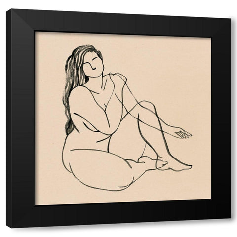 Femme Figure I Black Modern Wood Framed Art Print with Double Matting by Popp, Grace