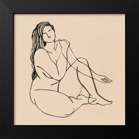 Femme Figure I Black Modern Wood Framed Art Print by Popp, Grace