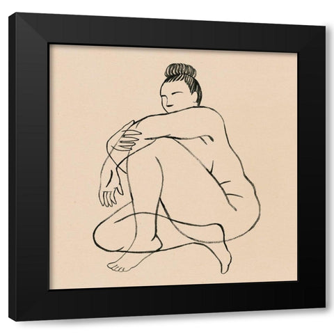 Femme Figure II Black Modern Wood Framed Art Print with Double Matting by Popp, Grace