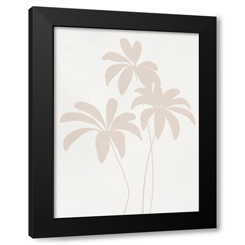 Schefflera II Black Modern Wood Framed Art Print with Double Matting by Caroline, Emma