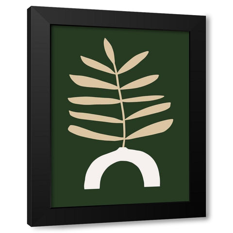 Vase Silhouette II Black Modern Wood Framed Art Print with Double Matting by Barnes, Victoria