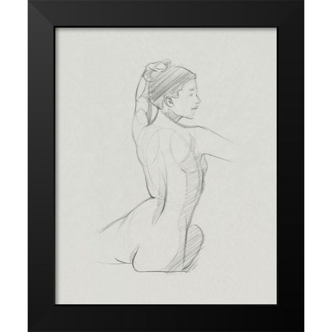 Female Back Sketch II Black Modern Wood Framed Art Print by Green, Jacob