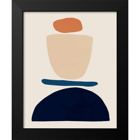 Fraction Stack I Black Modern Wood Framed Art Print by Barnes, Victoria