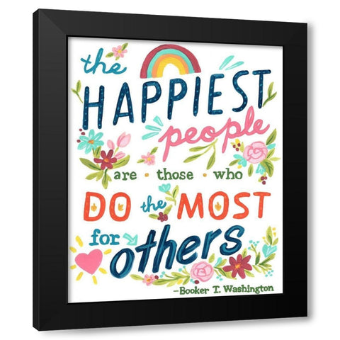 Booker T Washington Quote I Black Modern Wood Framed Art Print with Double Matting by Vess, June Erica