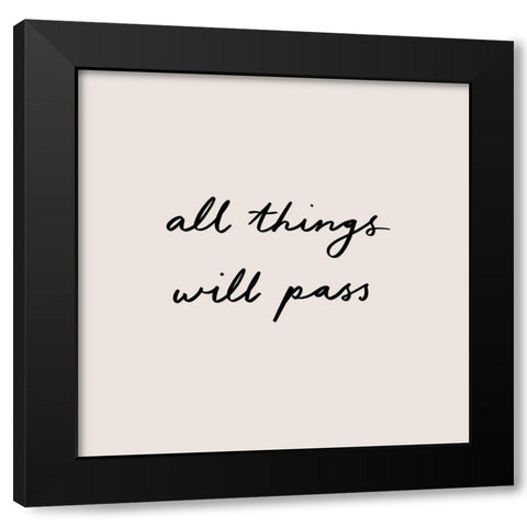 Positive Outlook I Black Modern Wood Framed Art Print by Barnes, Victoria