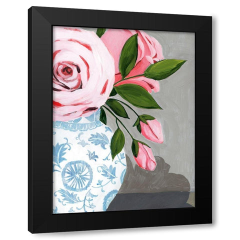 Autumnal Roses II Black Modern Wood Framed Art Print with Double Matting by Popp, Grace