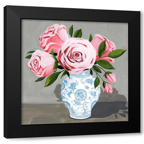 Autumnal Roses III Black Modern Wood Framed Art Print with Double Matting by Popp, Grace