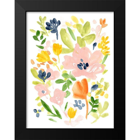 Meadow Potpourri II Black Modern Wood Framed Art Print by Vess, June Erica