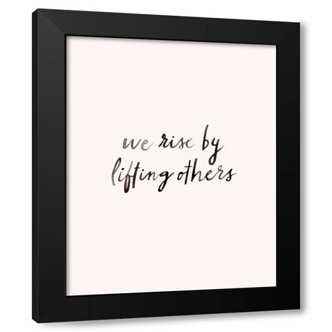 Together Text II Black Modern Wood Framed Art Print by Barnes, Victoria