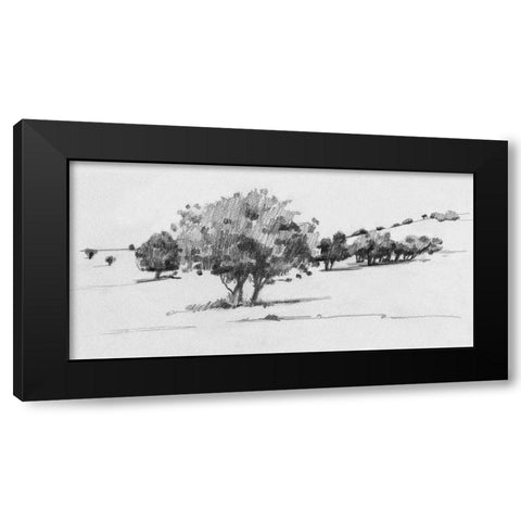 Treeline Sketch I Black Modern Wood Framed Art Print by Caroline, Emma