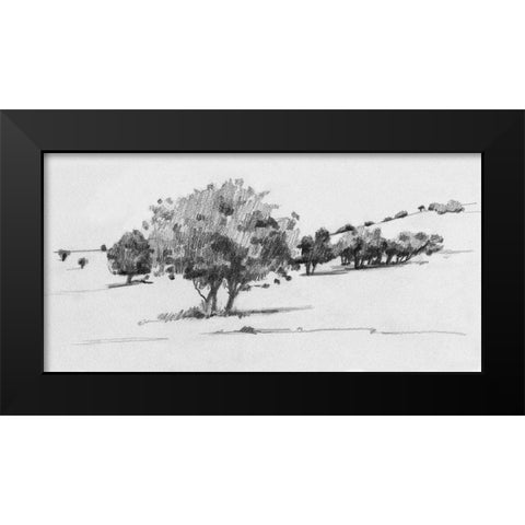 Treeline Sketch I Black Modern Wood Framed Art Print by Caroline, Emma