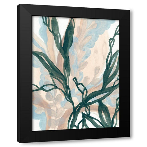 Seaweed Drift I Black Modern Wood Framed Art Print with Double Matting by Vess, June Erica