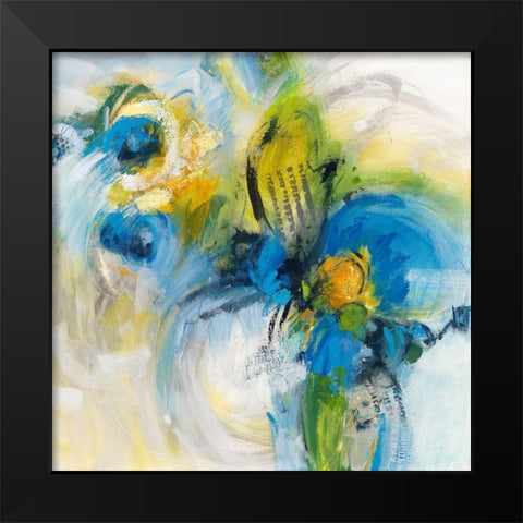 Twirlwind Black Modern Wood Framed Art Print by Bothne, Janet