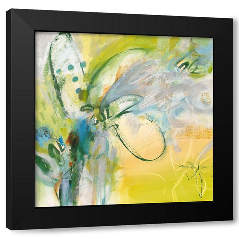 Flowery Language Black Modern Wood Framed Art Print with Double Matting by Bothne, Janet