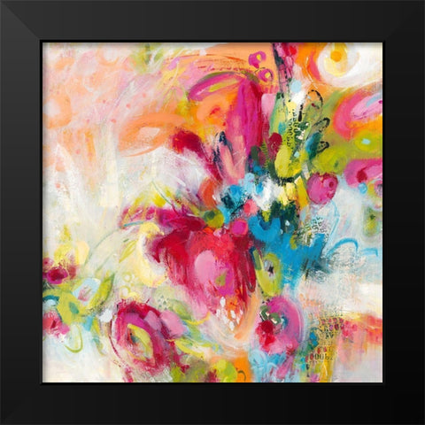 Lets Bounce Black Modern Wood Framed Art Print by Bothne, Janet