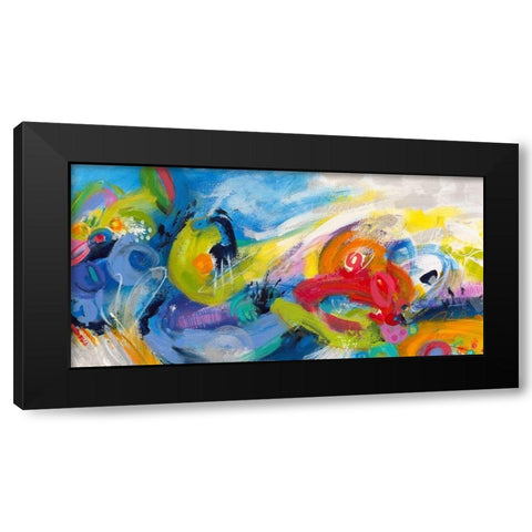 Racing Forms Black Modern Wood Framed Art Print by Bothne, Janet