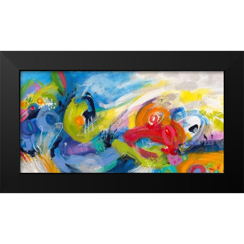 Racing Forms Black Modern Wood Framed Art Print by Bothne, Janet