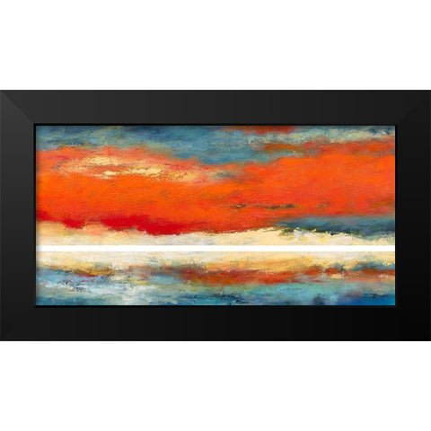 Ascent of Orange Black Modern Wood Framed Art Print by Bothne, Janet