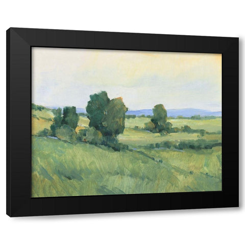 Rolling Green Hills II Black Modern Wood Framed Art Print with Double Matting by OToole, Tim