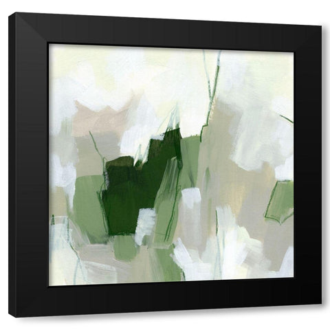 Emerald Fragment I Black Modern Wood Framed Art Print by Vess, June Erica