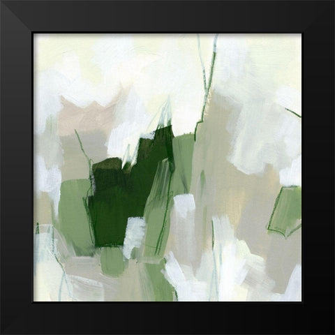 Emerald Fragment I Black Modern Wood Framed Art Print by Vess, June Erica