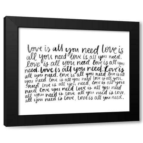 Writing with Love I Black Modern Wood Framed Art Print with Double Matting by Popp, Grace