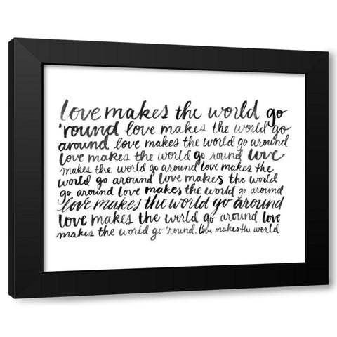 Writing with Love II Black Modern Wood Framed Art Print with Double Matting by Popp, Grace