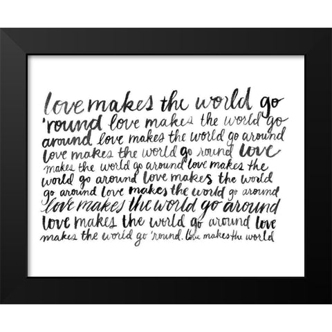 Writing with Love II Black Modern Wood Framed Art Print by Popp, Grace