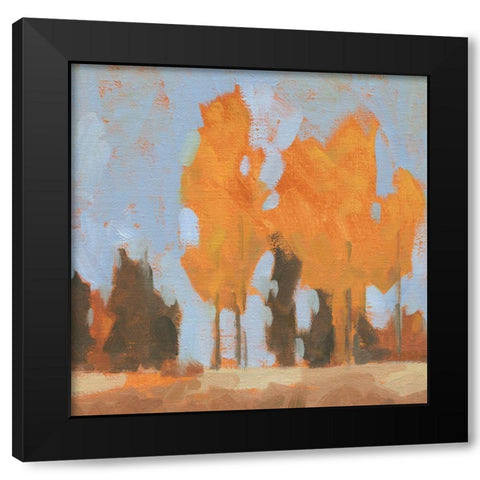 Golden Seasons I Black Modern Wood Framed Art Print with Double Matting by Green, Jacob