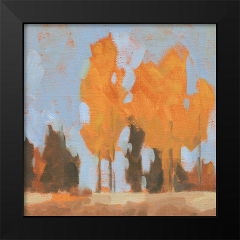 Golden Seasons I Black Modern Wood Framed Art Print by Green, Jacob