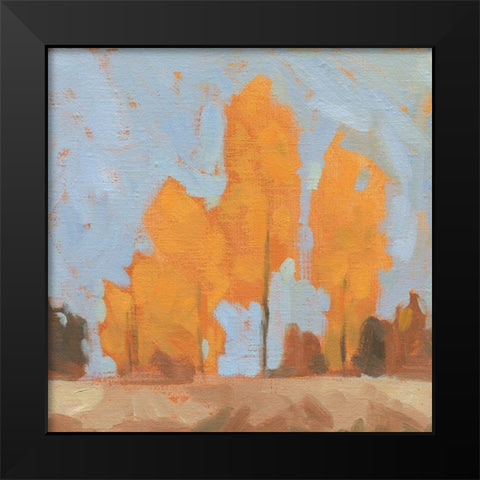 Golden Seasons II Black Modern Wood Framed Art Print by Green, Jacob