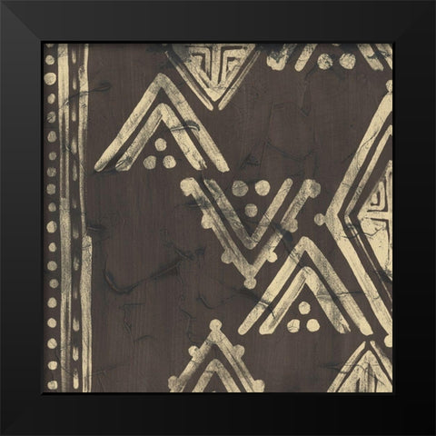 Bazaar Tapestry I Black Modern Wood Framed Art Print by Vess, June Erica