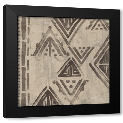 Bazaar Tapestry III Black Modern Wood Framed Art Print with Double Matting by Vess, June Erica