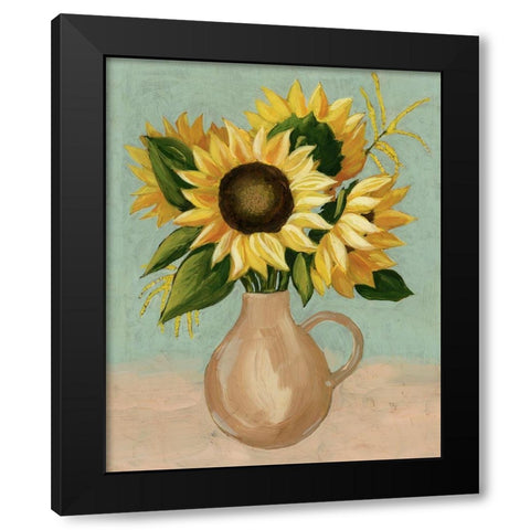 Sunflower Afternoon I Black Modern Wood Framed Art Print with Double Matting by Popp, Grace