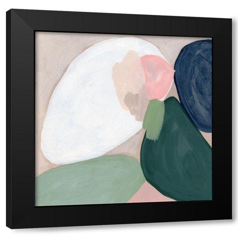Orb Fresco I Black Modern Wood Framed Art Print with Double Matting by Vess, June Erica