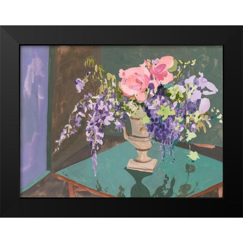 Blooming Wisteria I Black Modern Wood Framed Art Print by Wang, Melissa