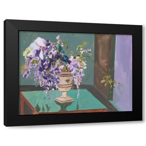 Blooming Wisteria II Black Modern Wood Framed Art Print by Wang, Melissa